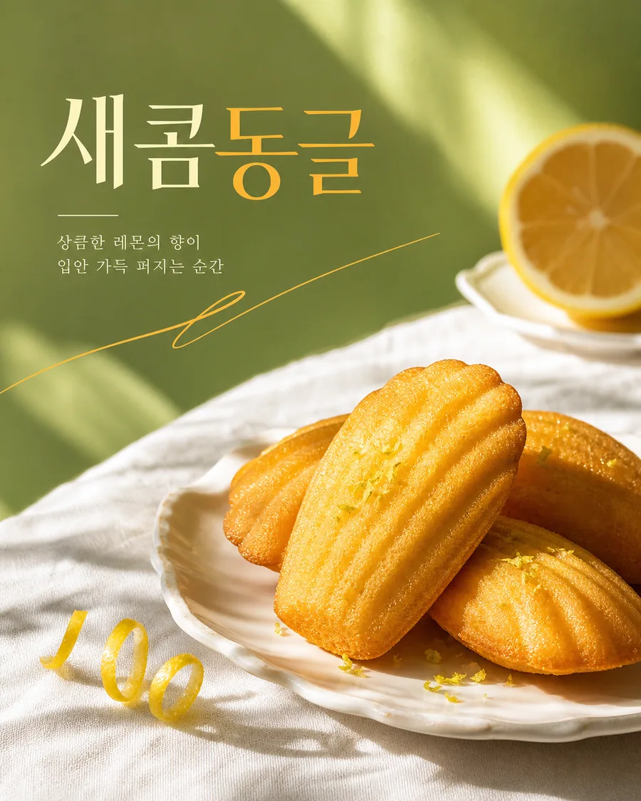 새콤동글 레몬 마들렌