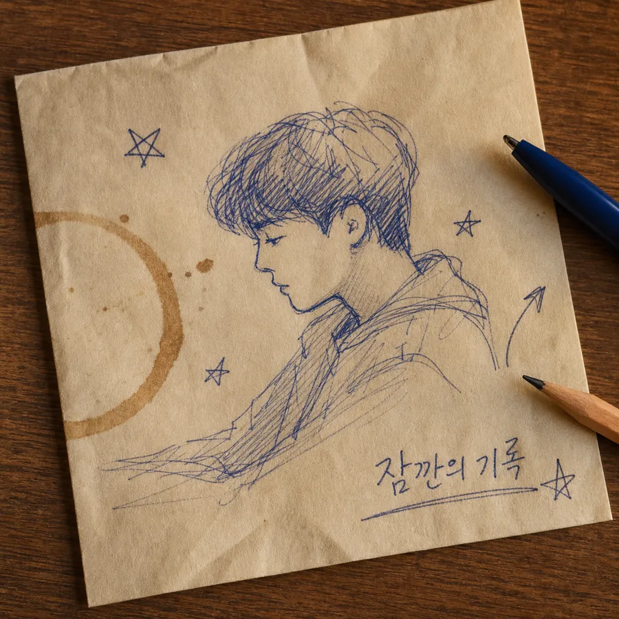 카페 냅킨 스케치