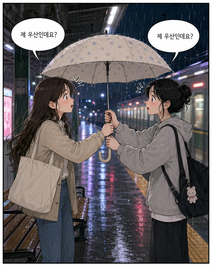 우산 오해, 설레는 첫 만남