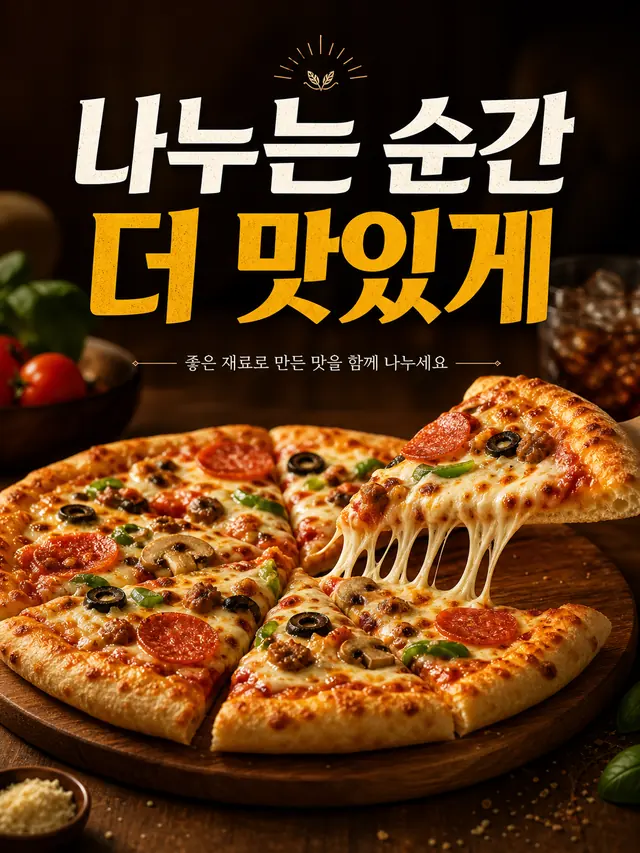 따뜻한 피자 포스터