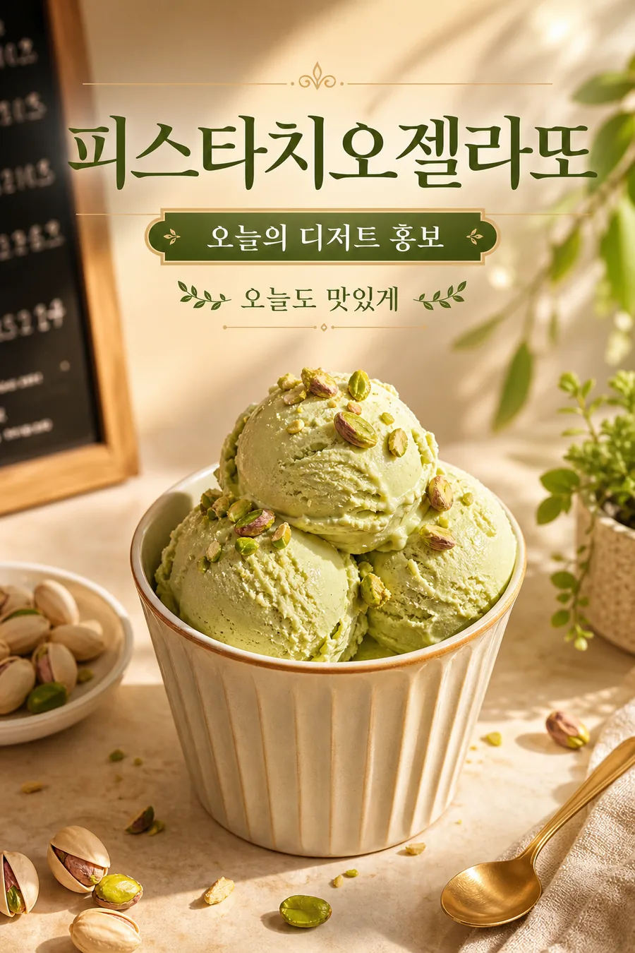 피스타치오 젤라또 광고