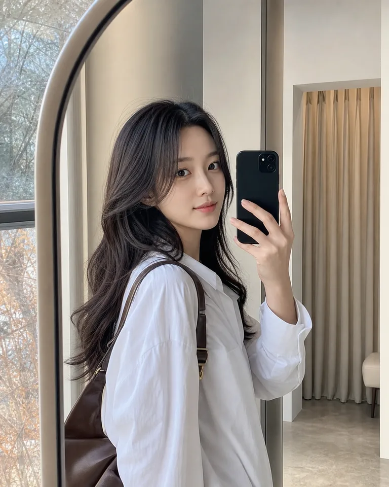 따뜻한 거울 셀카