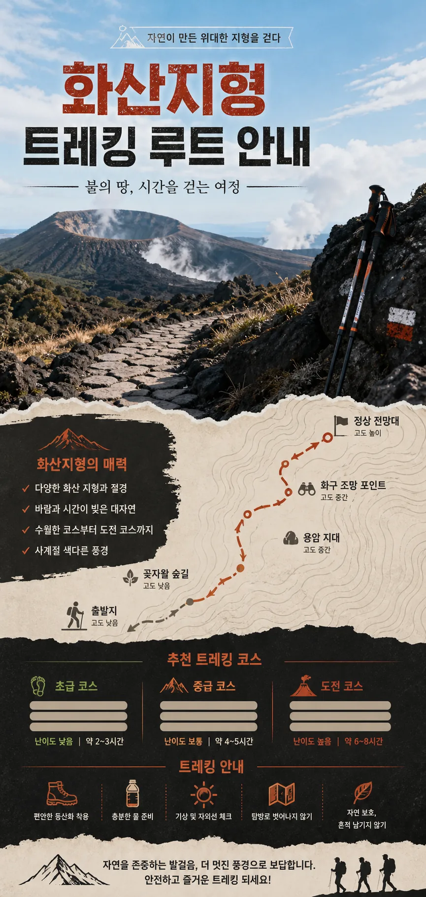 화산 트레킹 여정