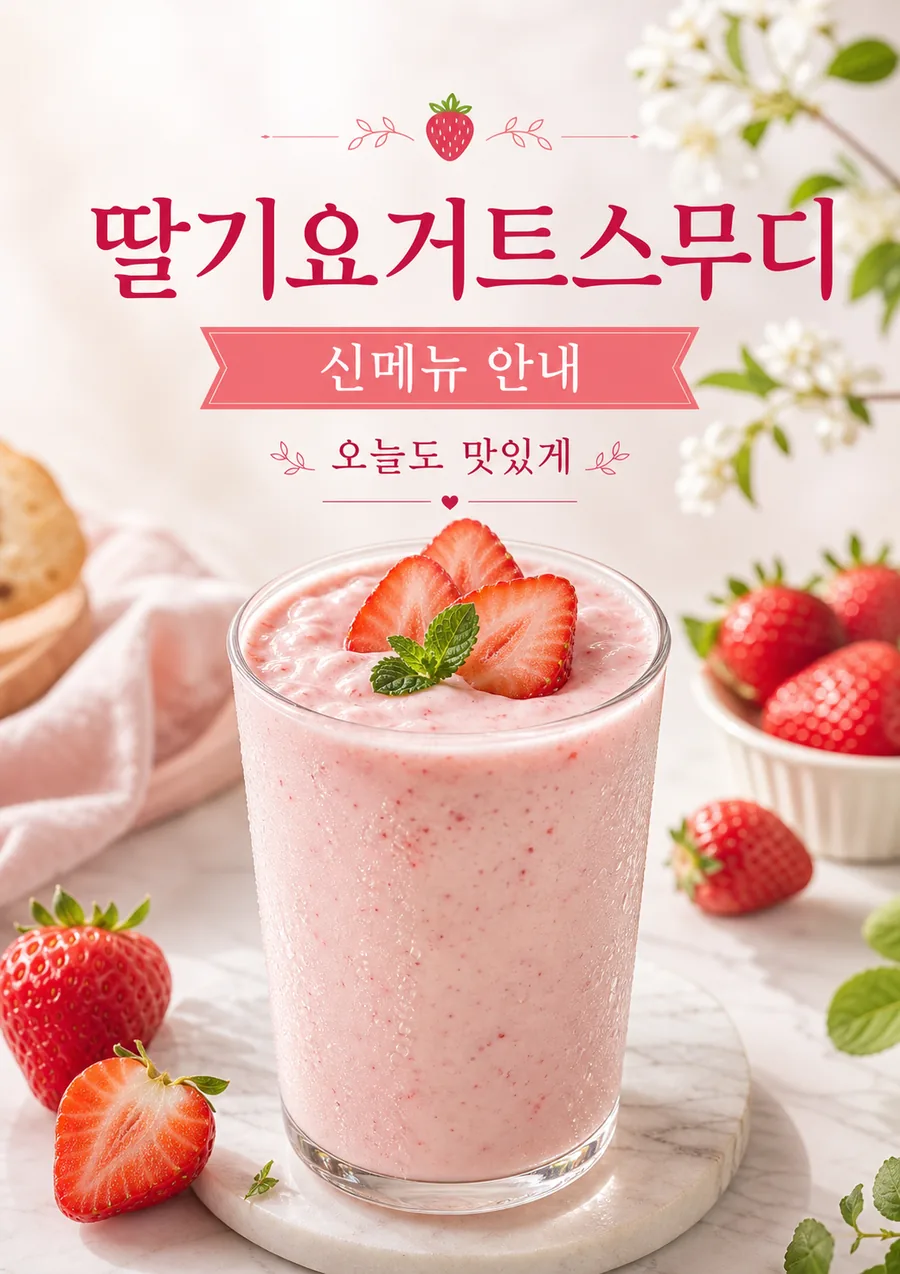 딸기 요거트 신메뉴