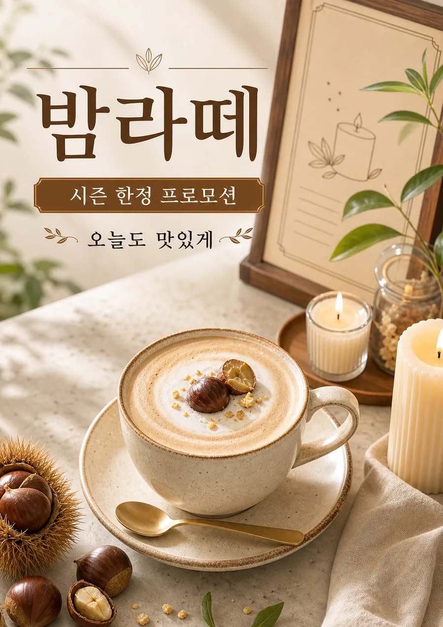 싱그러운 밤 라떼 포스터