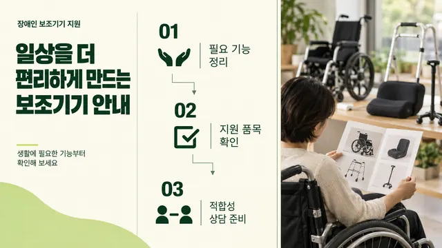 일상을 더 편리하게 만드는 보조기기 안내