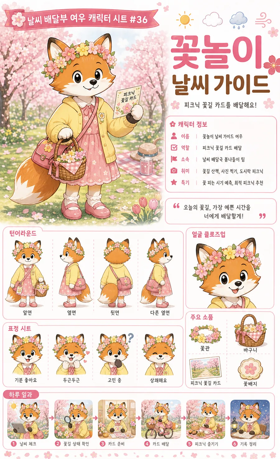 꽃놀이 날씨 가이드 여우