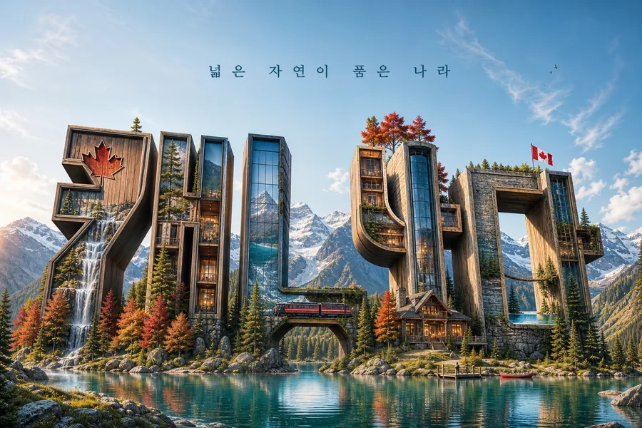 캐나다 글자 풍경