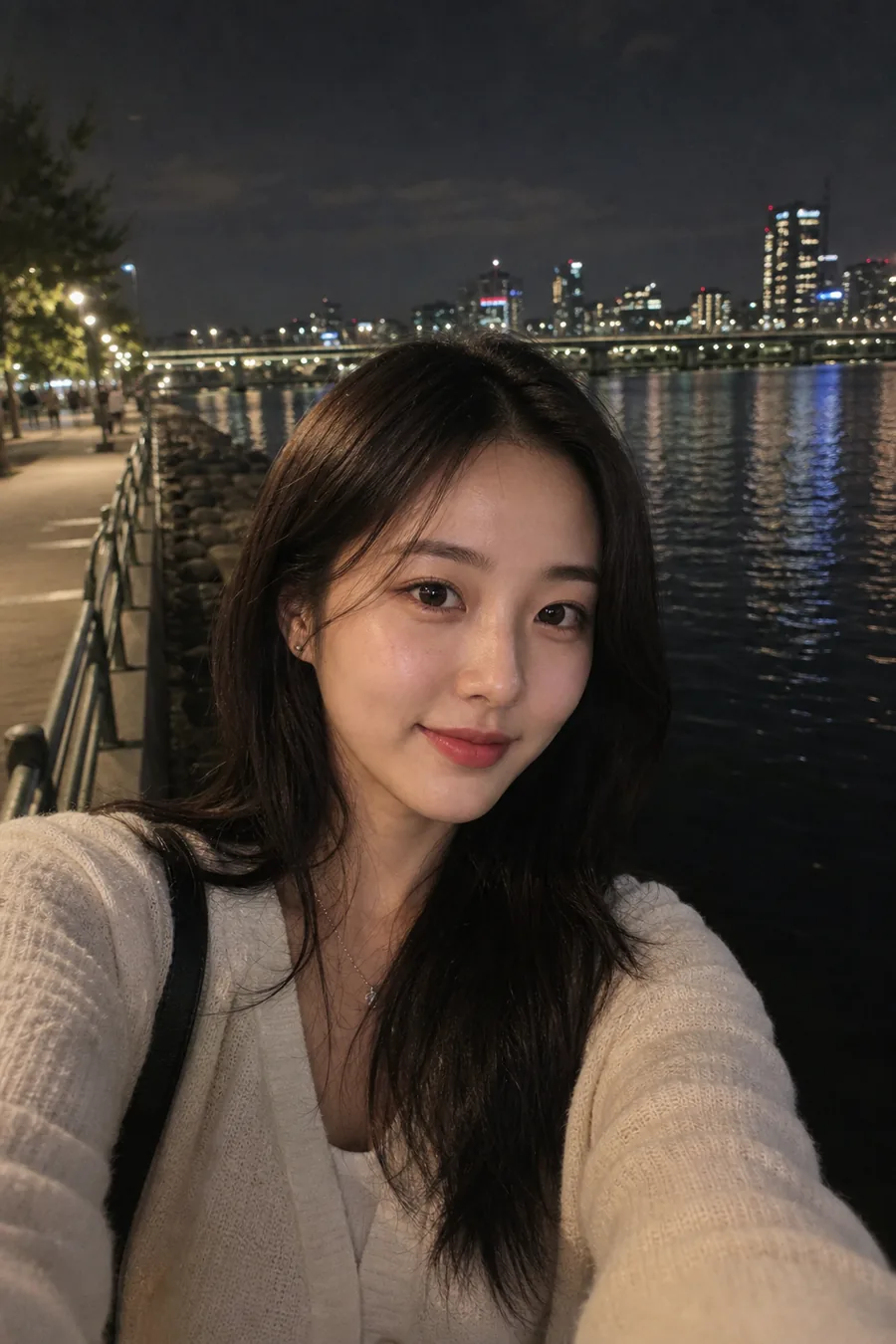 한강 야경 셀카