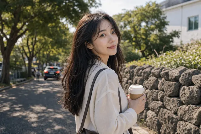 제주 돌담길 산책