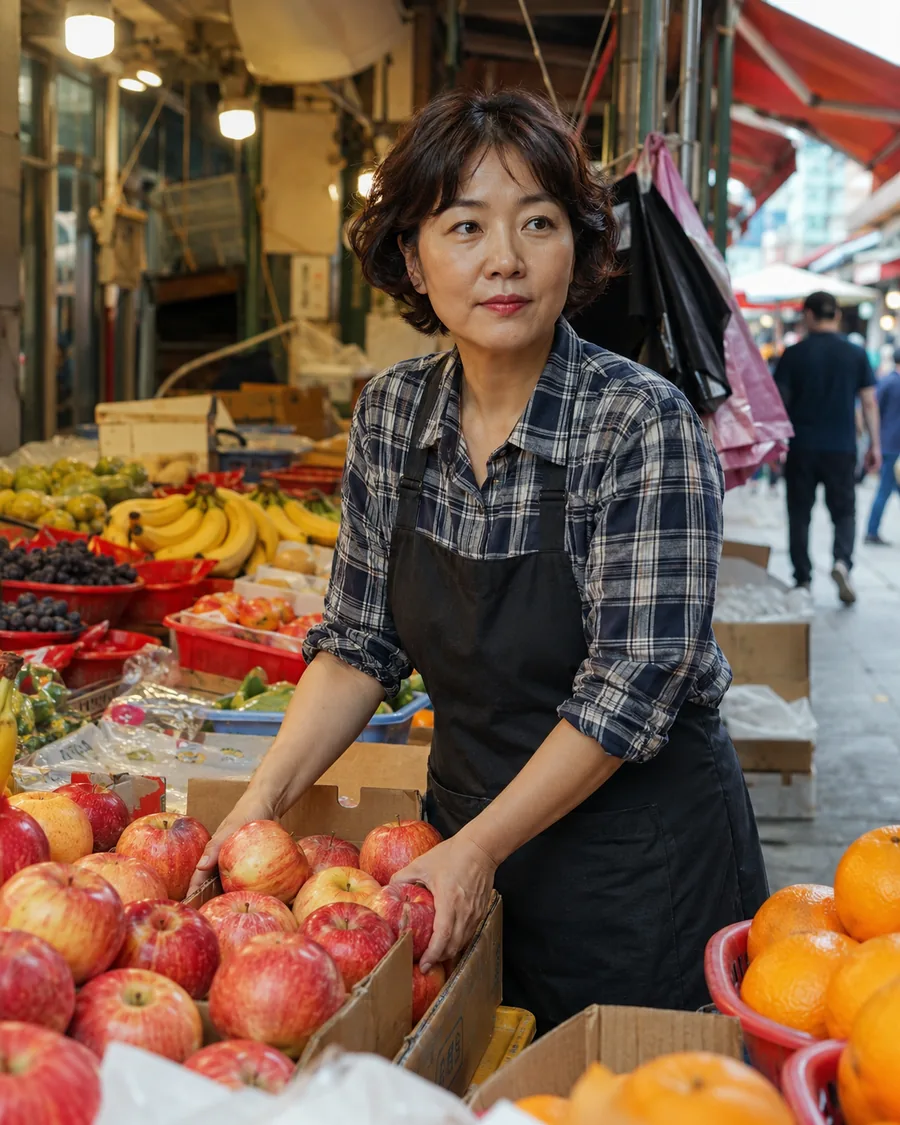 시장 상인의 하루