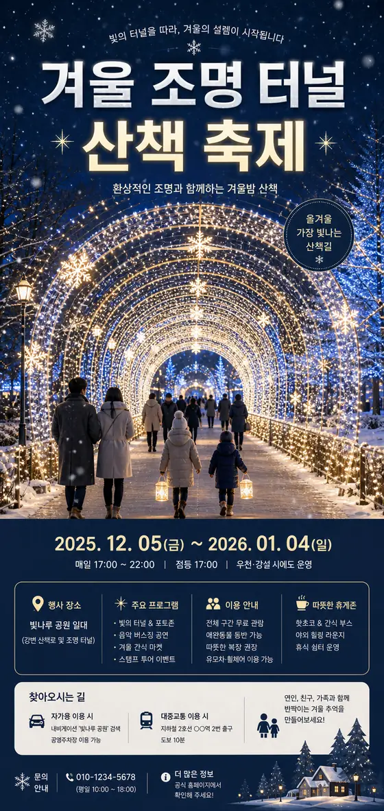 빛나는 겨울밤 산책