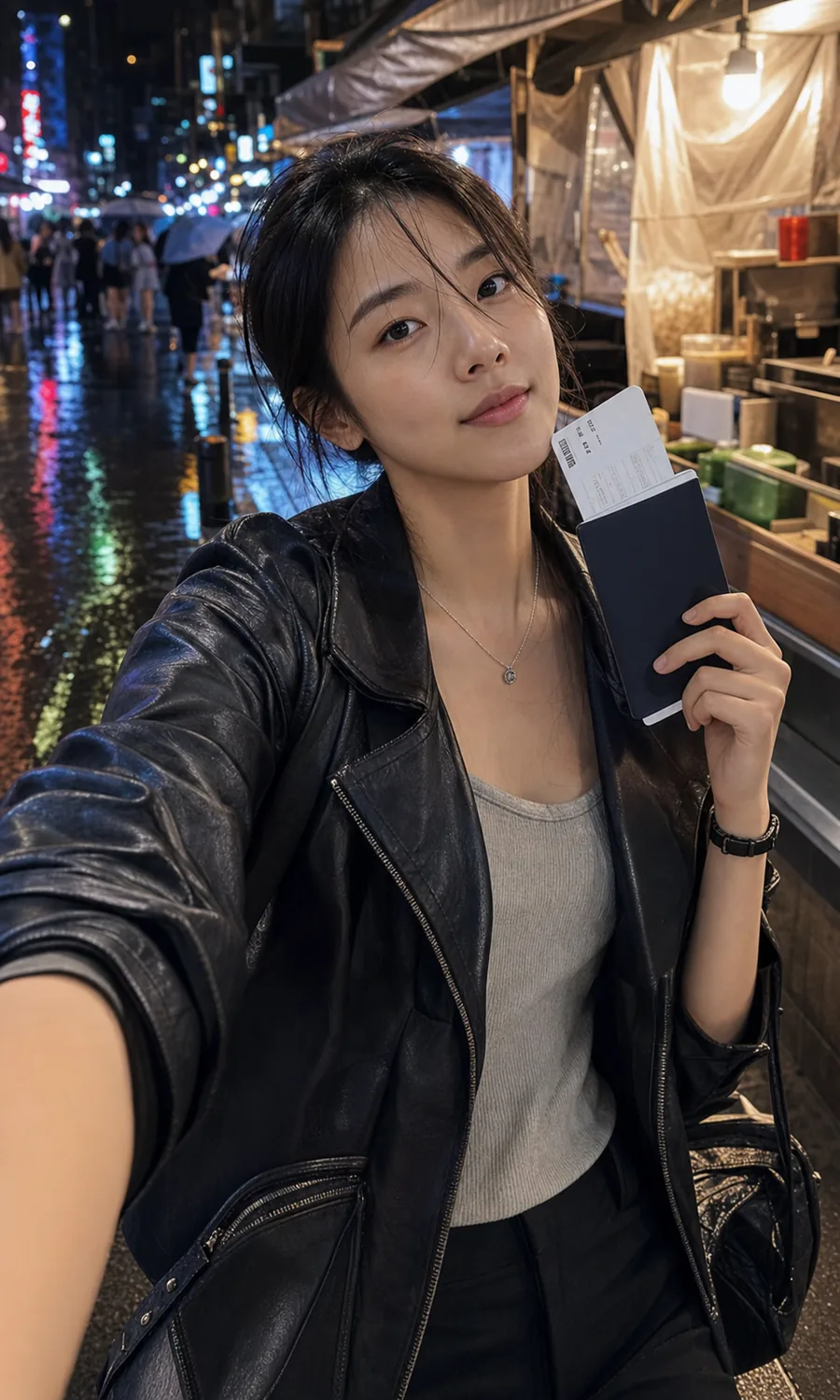 서울 야시장 밤 셀피