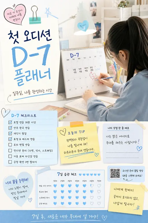 오디션 D-7 플래너