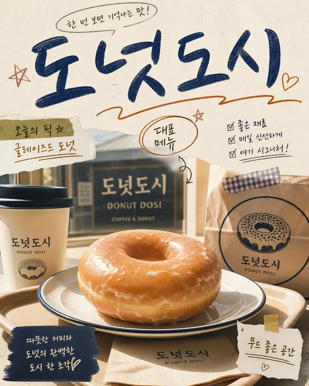 도넛도시 홍보 포스터