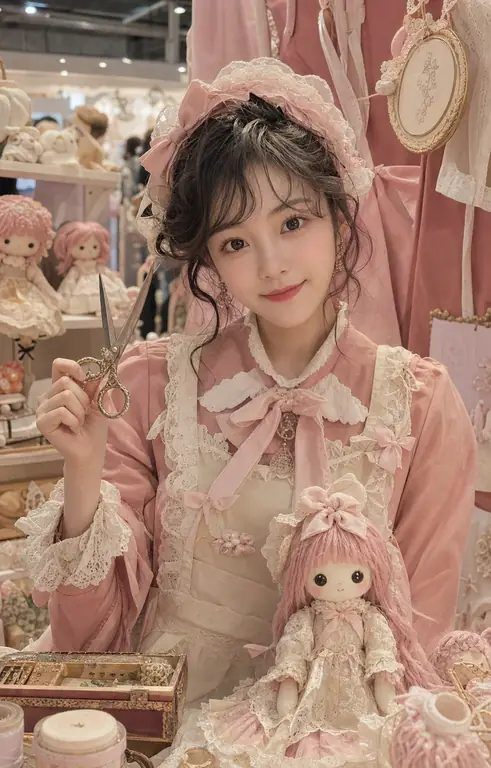 분홍 인형 장인