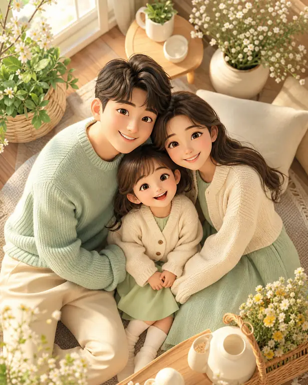봄날의 코지 가족