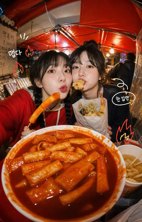 포장마차 분식 셀피