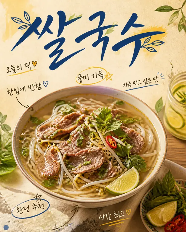 감각적인 쌀국수 포스터