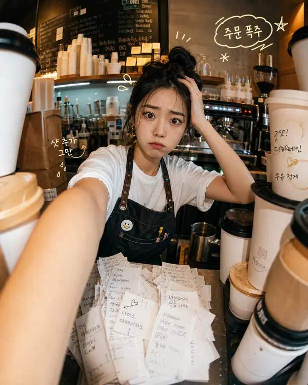 멘붕 알바생 셀피