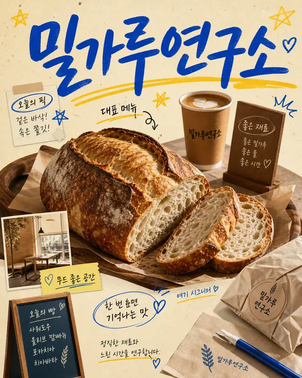 밀가루연구소 홍보 포스터