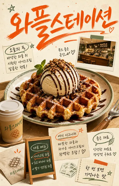 와플스테이션: 달콤한 와플 포스터