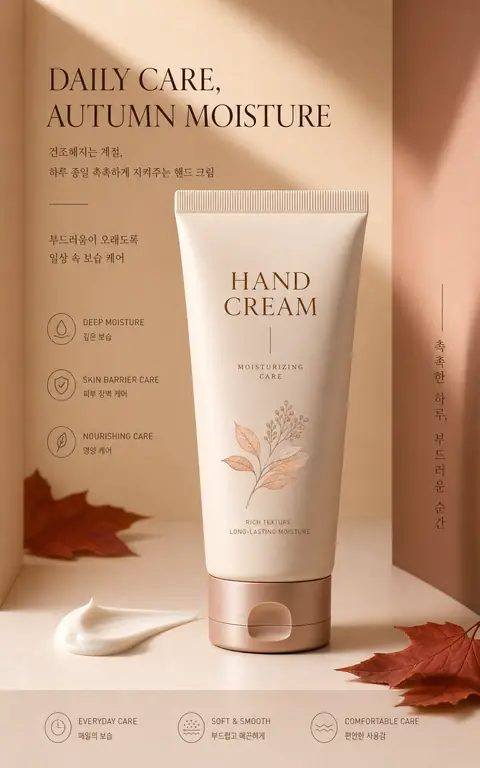 가을 보습 핸드크림 광고