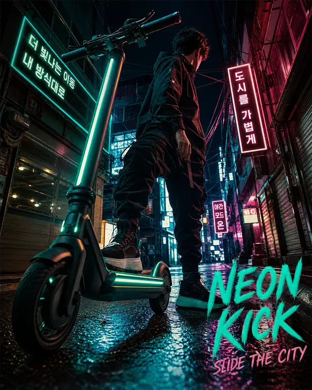 네온 킥 도시 질주