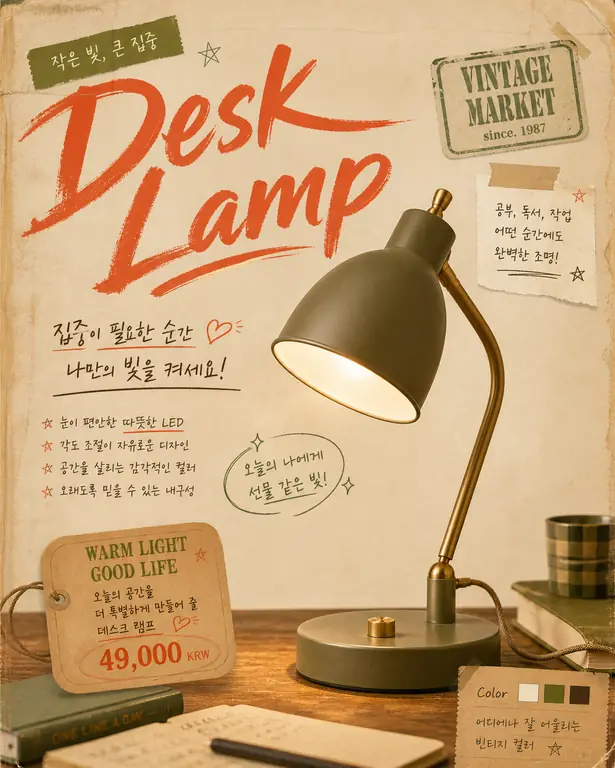 빈티지 데스크 램프