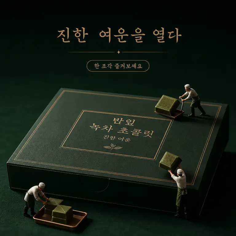 녹차 초콜릿의 진한 여운
