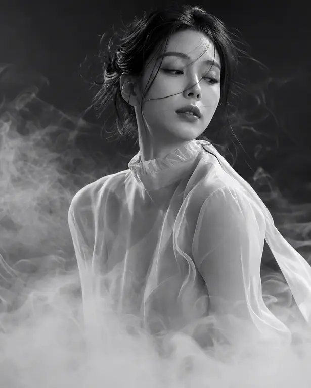 신비로운 시어 블라우스
