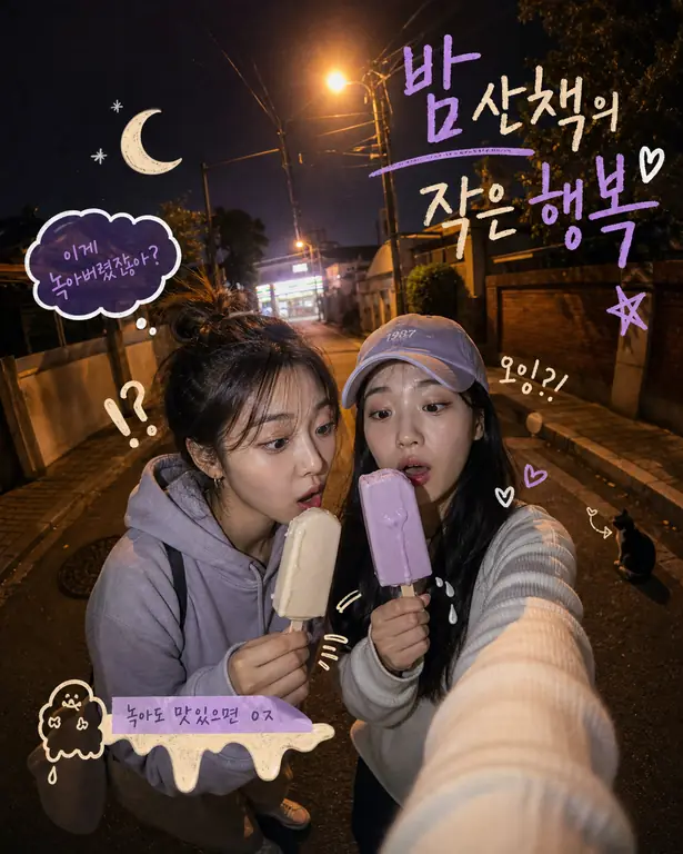 밤 산책 아이스크림 밈