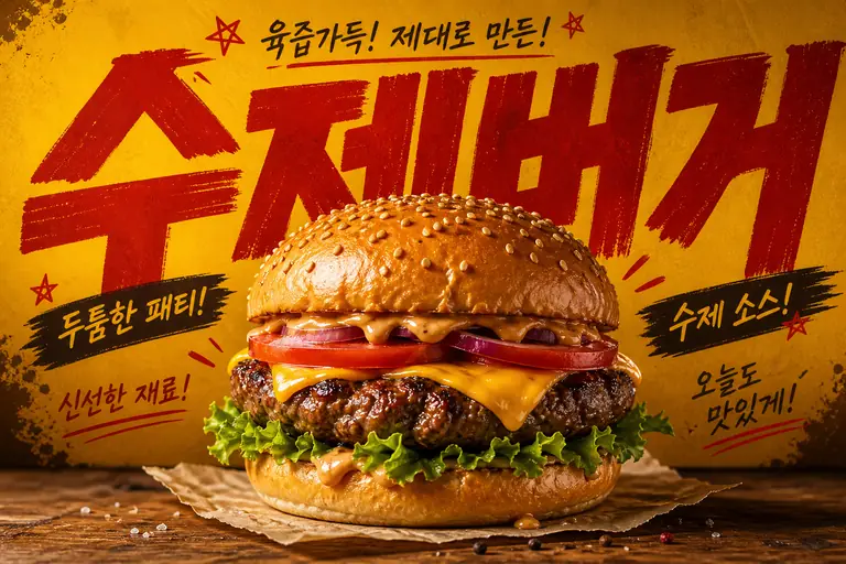 육즙 가득 수제버거
