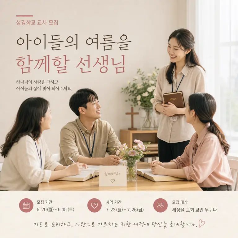 여름 성경학교 교사 모집
