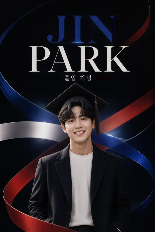 졸업 기념 이름 포스터