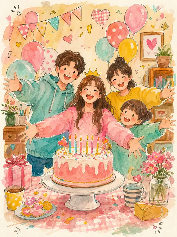 가족의 행복한 생일