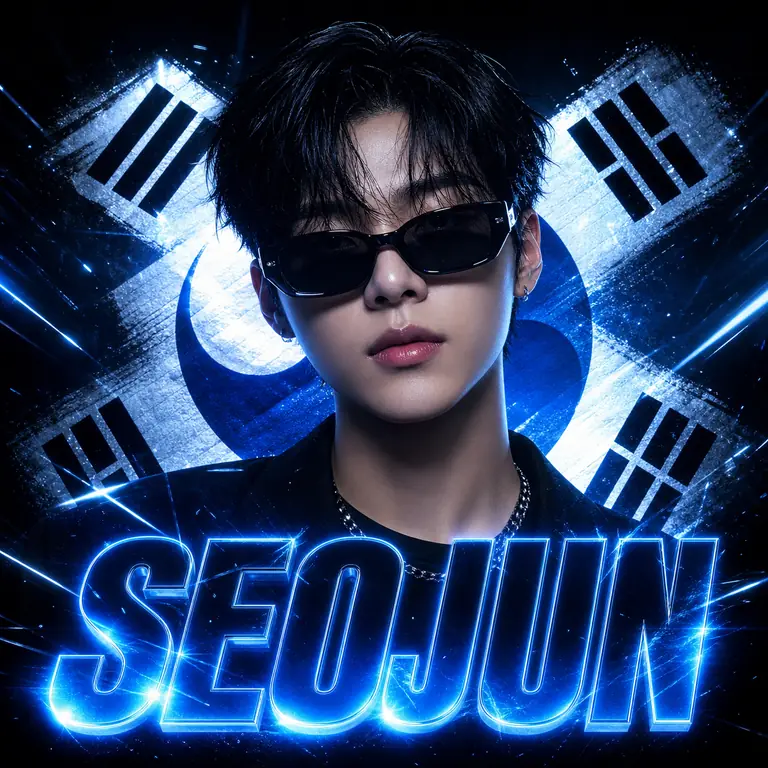 네온 K팝 인물 포스터