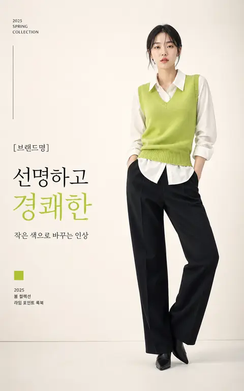 녹색 식물온실 패션 화보