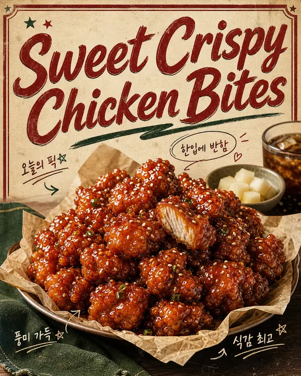 스위트 크리스피 치킨 포스터