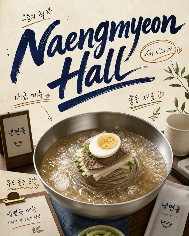 냉면홀 브런치 포스터