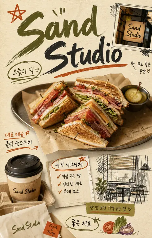 샌드스튜디오 감성 포스터