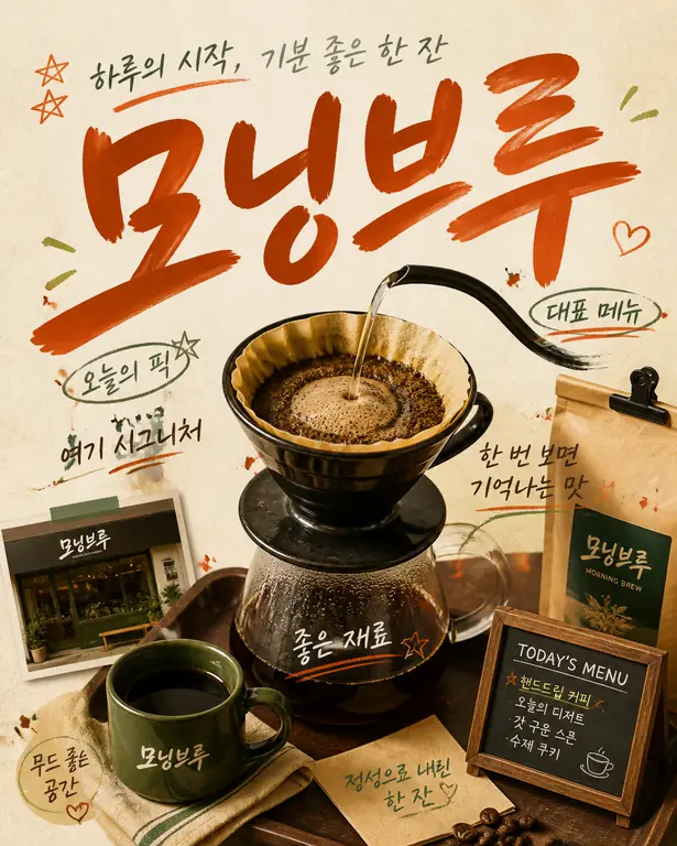 모닝브루 커피 포스터