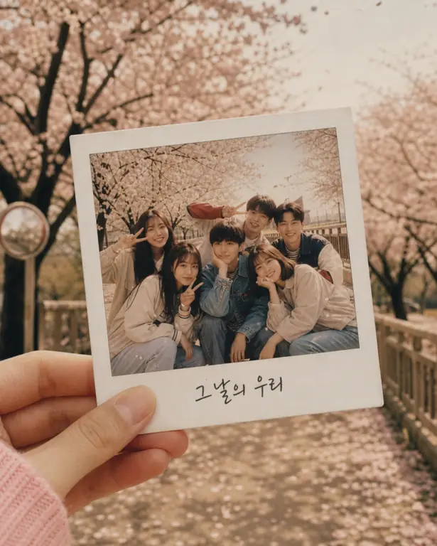벚꽃길 추억 폴라로이드