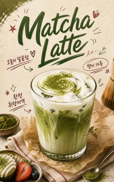 말차 라떼 포스터
