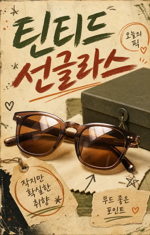 빈티지 선글라스 포스터