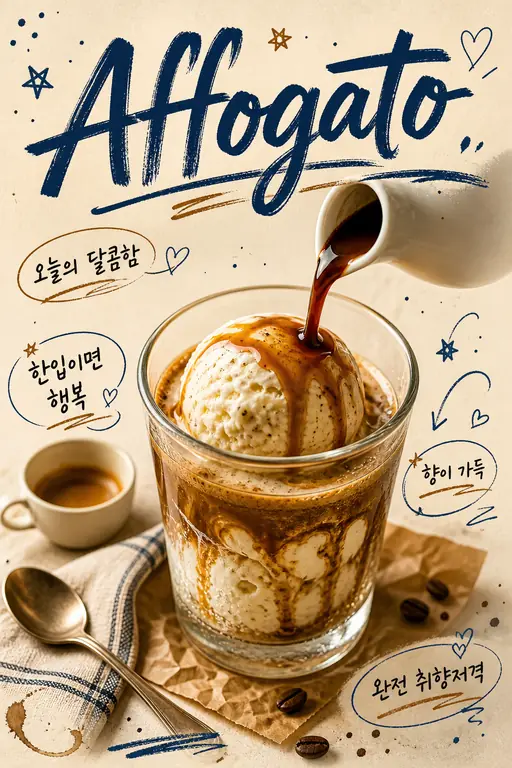 아포가토 감성 포스터