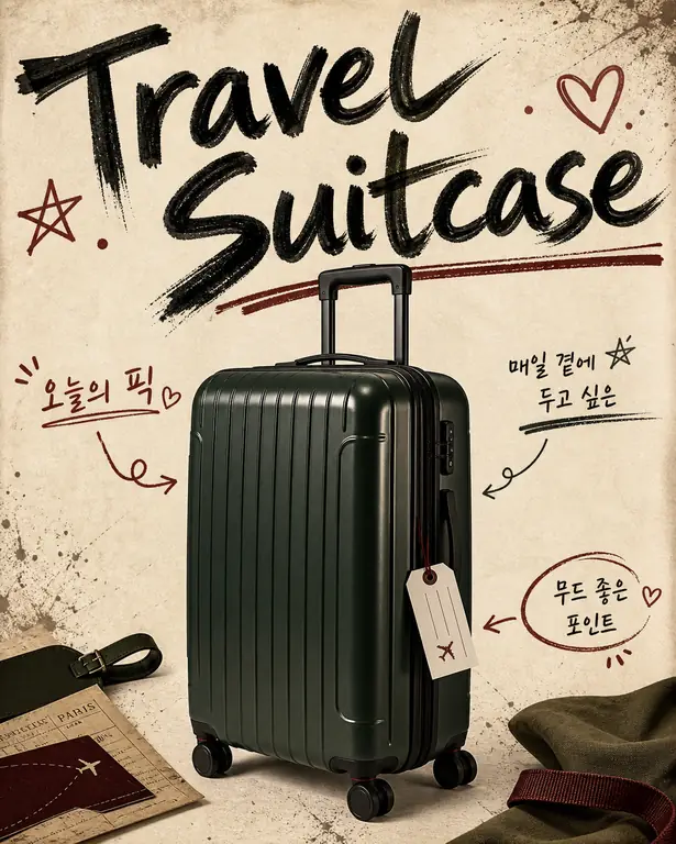 여행 캐리어 감성 포스터