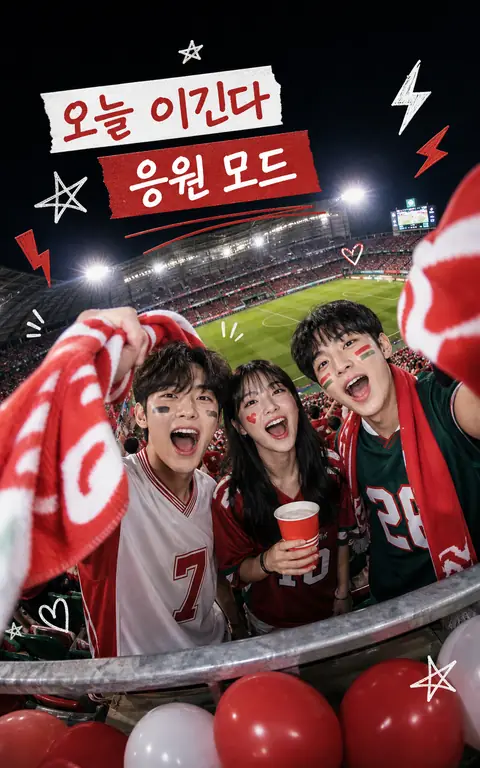 경기장 응원 셀피