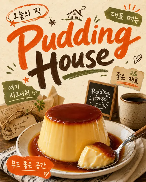 푸딩하우스 감성 포스터