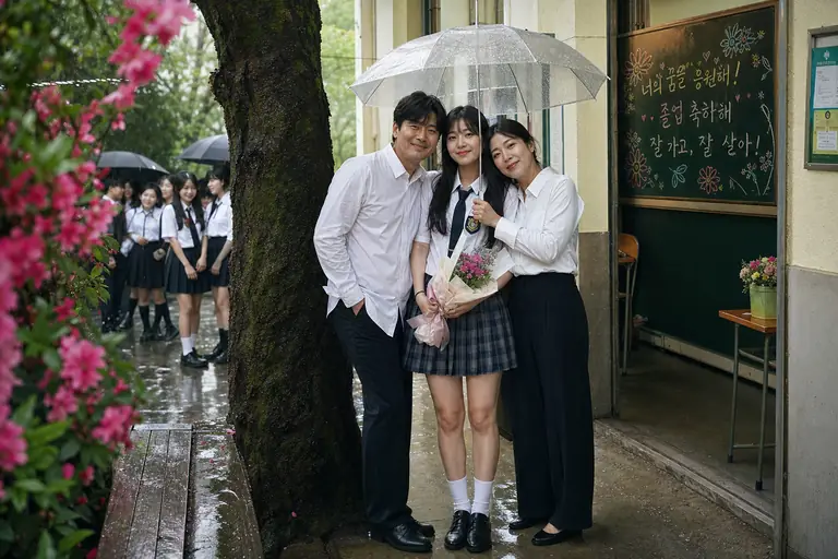 비 내리는 졸업식